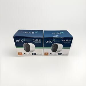 Arlo Pro 5S Wireless 2K HDR Spotlight Security Camera Color Night Vision - 2PK